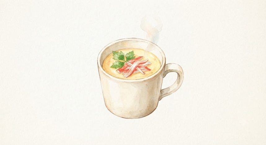 レンジ茶碗蒸しの完成イメージ