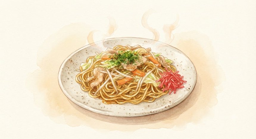 もやしかさ増し焼きそばの完成イメージ