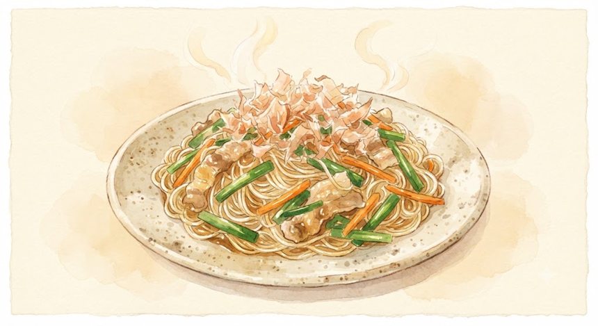 そうめんチャンプルーの完成イメージ