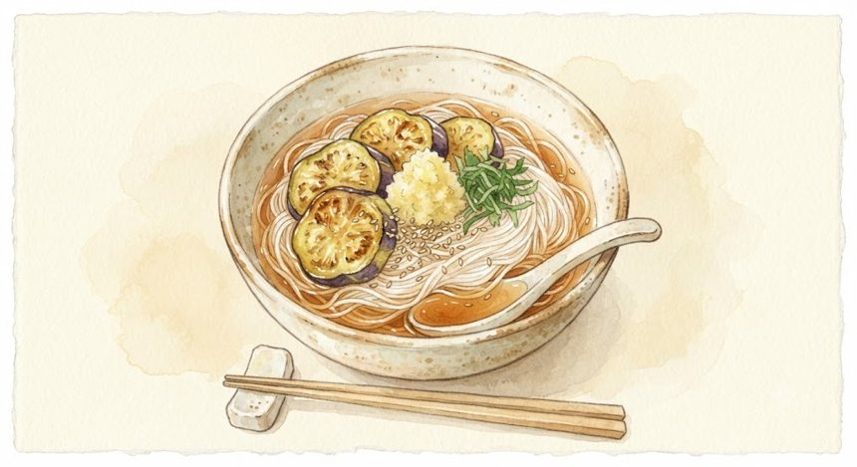 なすそうめんの完成イメージ