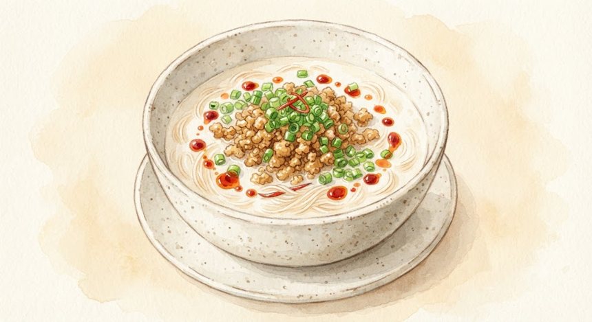 豆乳担々風そうめんの完成イメージ